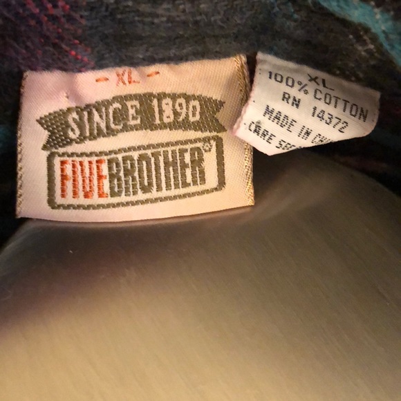 🎈SALE 🎈 FIVE BROTHER THICK COTTON FLANNEL X/L - Picture 6 of 7